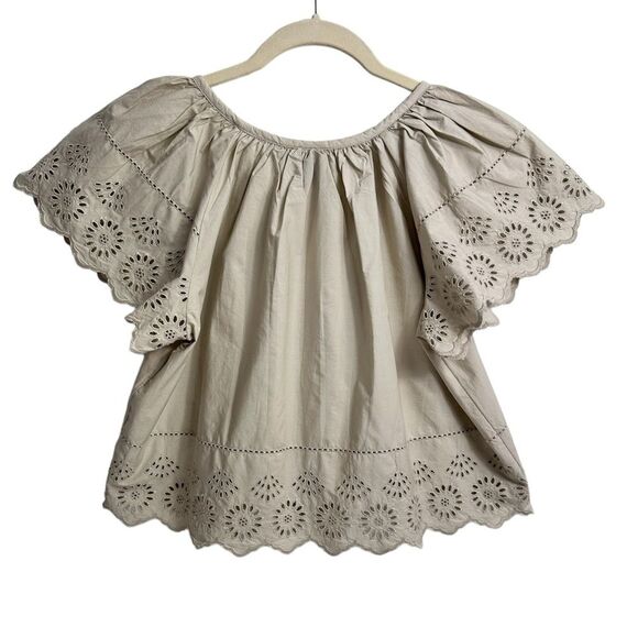 GAP Eyelet Flutter‎ Sleeve Top Size XXSMALL - Picture 3 of 9